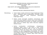 PERATURAN MENTERI NEGARA LINGKUNGAN HIDUP NOMOR 09 TAHUN 2007 TENTANG BAKU MUTU AIR LIMBAH BAGI USAHA DAN/ATAU KEGIATAN INDUSTRI RAYON