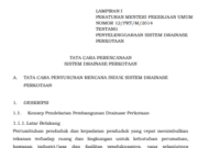 LAMPIRAN I PERATURAN MENTERI PEKERJAAN UMUM NOMOR 12/PRT/M/2014 TENTANG PENYELENGGARAAN SISTEM DRAINASE PERKOTAAN TATA CARA PERENCANAAN SISTEM DRAINASE PERKOTAAN