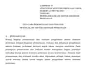 LAMPIRAN IV PERATURAN MENTERI PEKERJAAN UMUM NOMOR 12/PRT/M/2014 TENTANG PENYELENGGARAAN SISTEM DRAINASE PERKOTAAN TATA CARA PEMANTAUAN DAN EVALUASI PENGELOLAAN SISTEM DRAINASE PERKOTAAN