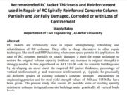 Recommended RC Jacket Thickness and Reinforcement used in Repair of RC Spirally Reinforced Concrete Column Partially and /or Fully Damaged, Corroded or with Loss of Confinement