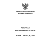PERATURAN MENTERI PEKERJAAN UMUM NOMOR : 14/PRT/M/2011 TENTANG PEDOMAN PELAKSANAAN KEGIATAN KEMENTERIAN PEKERJAAN UMUM YANG MERUPAKAN KEWENANGAN PEMERINTAH DAN DILAKSANAKAN SENDIRI