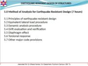 EARTHQUAKE RESISTANT DESIGN OF STRUCTURES