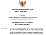 PERATURAN MENTERI PEKERJAAN UMUM NOMOR : 20/PRT/M/2011 TENTANG PEDOMAN PENYUSUNAN RENCANA DETAIL TATA RUANG DAN PERATURAN ZONASI KABUPATEN/KOTA