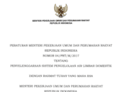 PERATURAN MENTERI PEKERJAAN UMUM DAN PERUMAHAN RAKYAT REPUNLIK INDONESIA NOMOR 04/PRT/M/2017 TENTANG PENYELENGGARAAN SISTEM PENGELOLAAN AIR LIMBAH DOMESTIK
