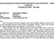 ANALISA DESAIN OVERLAY DAN RAB RUAS JALAN