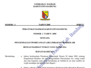 PERATURAN DAERAH KABUPATEN BANDUNG NOMOR 2 TAHUN 2005 TENTANG PENGENDALIAN PEMBUANGAN AIR LIMBAH KE SUMBER AIR