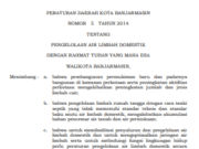 PERATURAN DAERAH KOTA BANJARMASIN NOMOR 5 TAHUN 2014 TENTANG PENGELOLAAN AIR LIMBAH DOMESTIK