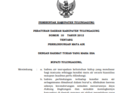 PERATURAN DAERAH KABUPATEN TULUNGAGUNG NOMOR 10 TAHUN 2012 TENTANG PERRLINDUNGAN MATA AIR