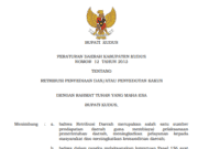 PERATURAN DAERAH KABUPATEN KUDUS NOMOR 12 TAHUN 2012 TENTANG RETRIBUSI PENYEDIAAN DAN/ATAU PENYEDOTAN KAKUS