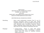 KEPUTUSAN MENTERI NEGARA LINGKUNGAN HIDUP NOMOR 113 TAHUN 2003 TENTANG BAKU MUTU AIR LIMBAH BAGI USAHA DAN ATAU KEGIATAN PERTAMBANGAN BATU BARA