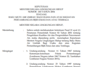 KEPUTUSAN MENTERI NEGARA LINGKUNGAN HIDUP NOMOR : 202 TAHUN 2004 TENTANG BAKU MUTU AIR LIMBAH BAGI USAHA DAN ATAU KEGIATAN PERTAMBANGAN BIJIH EMAS DAN ATAU TEMBAGA