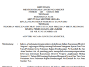 KEPUTUSAN MENTERI NEGARA LINGKUNGANHIDUP NOMOR 142 TAHUN 2003 TENTANG PERUBAHAN ATAS KEPUTUSAN MENTERI NEGARA LINGKUNGAN HIDUP NOMOR 111 TAHUN 2003 TENTANG PEDOMAN MENGENAI SYARAT DAN TATA CARA PERIZINAN SERTA PEDOMAN KAJIAN PEMBUANGAN AIR LIMBAH KE AIR ATAU SUMBER AIR