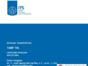 EKONOMI TRANSPORTASI TARIF TOL