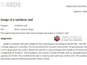 Design of a cantilever wall