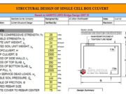 STRUCTURAL DESIGN OF SINGLE CELL BOX CULVERT