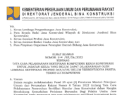 Surat Edaran Direktur Jenderal Bina Konstruksi Nomor 214/SE/Dk/2022