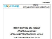 WORK METHOD STATEMENT PEKERJAAN GALIAN GEDUNG PERPUSTAKAAN & WISMA (WG-TIM-ENG-WMS-SRC-001 rev 00)