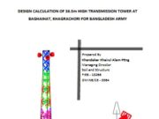 DESIGN CALCULATION OF 36.5m HIGH TRANSMISSION TOWER