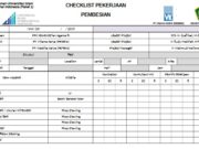 FORMAT CHECKLIST PEKERJAAN PEMBESIAN