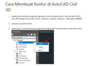 Cara Membuat Kontur di AutoCAD Civil 3D