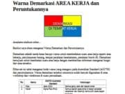 Warna Demarkasi AREA KERJA dan Peruntukannya