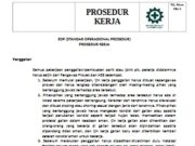 SOP (STANDAR OPERASIONAL PROSEDUR) PROSEDUR KERJA EKERJAAN GALIAN