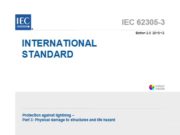 IEC 62305-3 Protection against lightning – Part 3: Physical damage to structures and life hazard