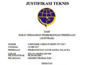 Justifikasi Teknis dari Surat Perjanjian Pemborongan Pekerjaan (Kontrak) Pembangunan Jalur Ganda Jalan