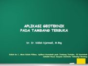 APLIKASI GEOTEKNIK PADA TAMBANG TERBUKA