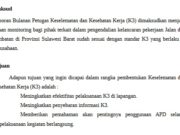 Laporan Bulanan Petugas Keselematan dan Kesehatan Kerja (K3)