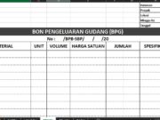 Bon Pengeluaran Gudang