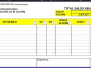 Laporan Pitty Cash Proyek Harian