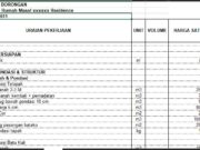 Format Opname Pekerjaan Borongan dan Upah Mingguan Proyek