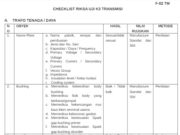 CHECKLIST RIKSA UJI K3 TRANSMISI