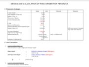 DESIGN AND CALCULATION OF RING GIRDER FOR PENSTOCK