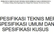 SPESIFIKASI TEKNIS MEP, SPESIFIKASI UMUM DAN SPESIFIKASI KUSUS