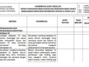INTERPRETASI AUDIT CHECK LIST SISTEM MANAJEMEN KESELAMATAN DAN KESEHATAN KERJA (SMK3) BERDASARKAN PERATURAN PEMERINTAH NOMOR 50 TAHUN 2012