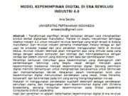 MODEL KEPEMIMPINAN DIGITAL DI ERA REVOLUSI INDUSTRI 4.0