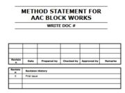 METHOD STATEMENT FOR AAC BLOCK WORKS