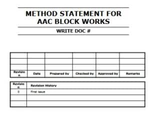 METHOD STATEMENT FOR AAC BLOCK WORKS | Sipilpedia