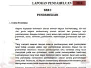 LAPORAN PENDAHULUAN PENGAWASAN KONSULTAN