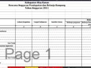 RAB RENCANA ANGGARAN PENDAPATAN DAN BELANJA KAMPUNG