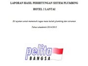 LAPORAN HASIL PERHITUNGAN SISTEM PLUMBING HOTEL 2 LANTAI
