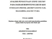ANALISIS PENGGUNAAN STONE COLUMN PADA DAERAH BERPOTENSI LIKUIFAKSI