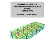 SUMMARY STRUKTUR PENAMBAHAN BEBAN SOLAR PANEL OFFICE WH2