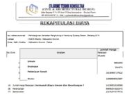 REKAPITULASI BIAYA Pembangunan Jembatan Penghubung Bentang 10 M