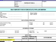 Form-test report HYDROSTATIC Pipa air Bersih