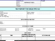 Form-test report pipa drain