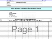 Form-test report for insullation resistant