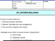 Form-Isi laporan bulanan